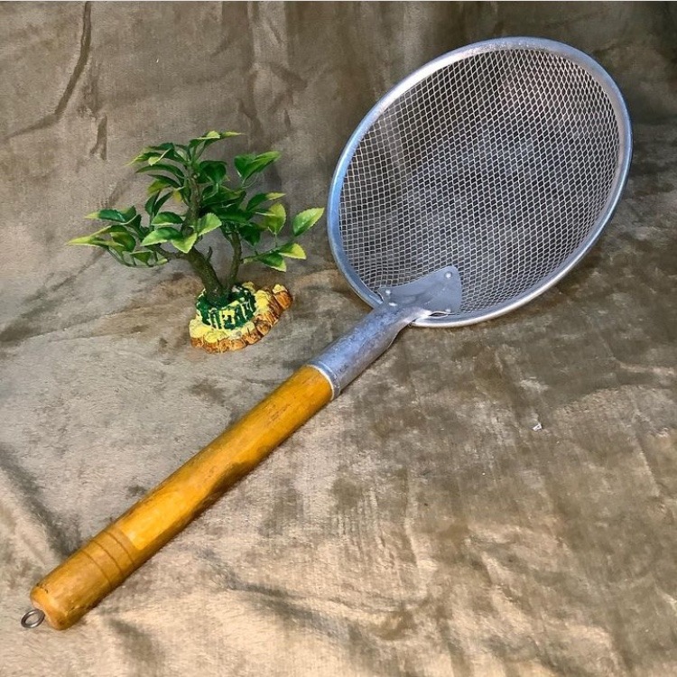 Strainer (Wooden Handle, Big Holes), Furniture & Home Living