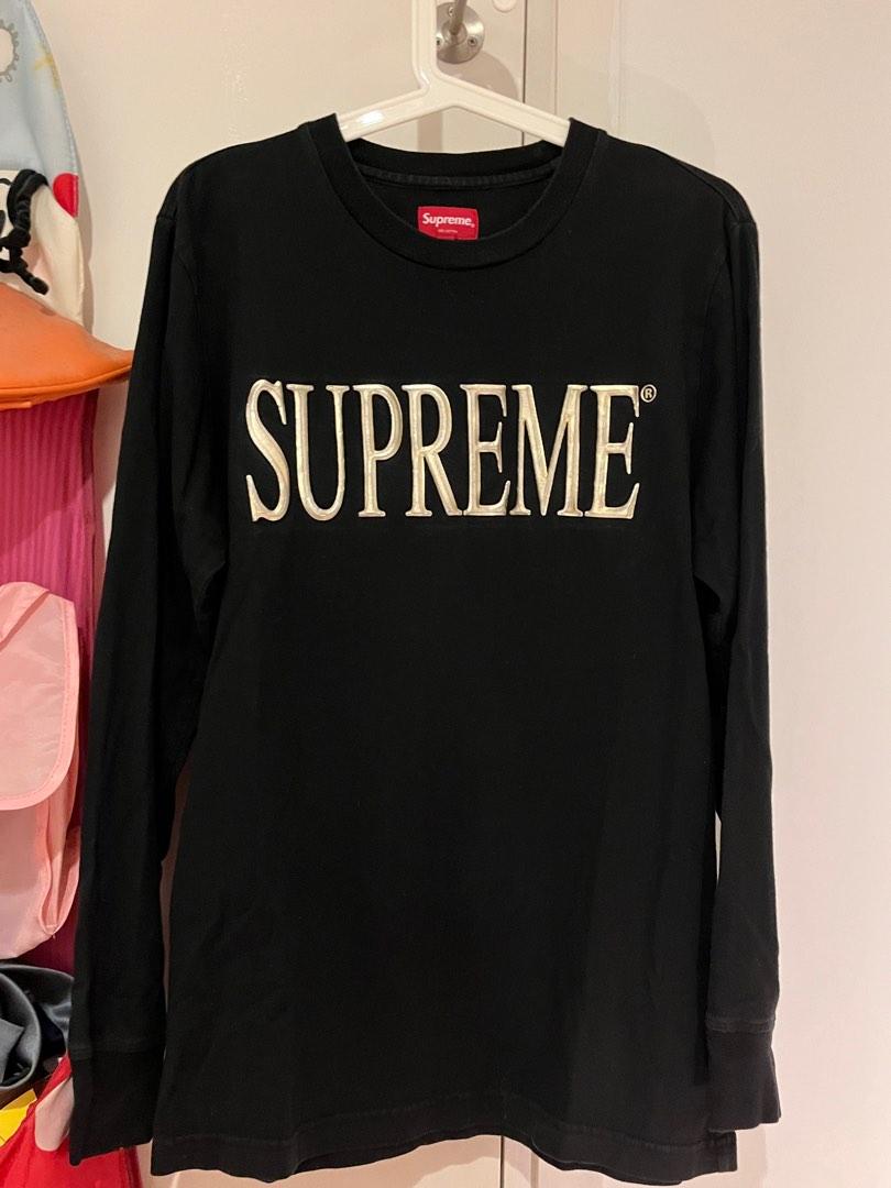 Supreme gold top logo long sleeve