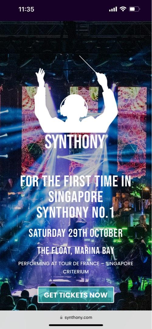 Synthony 4 Tickets negotiable, Tickets & Vouchers, Event Tickets on
