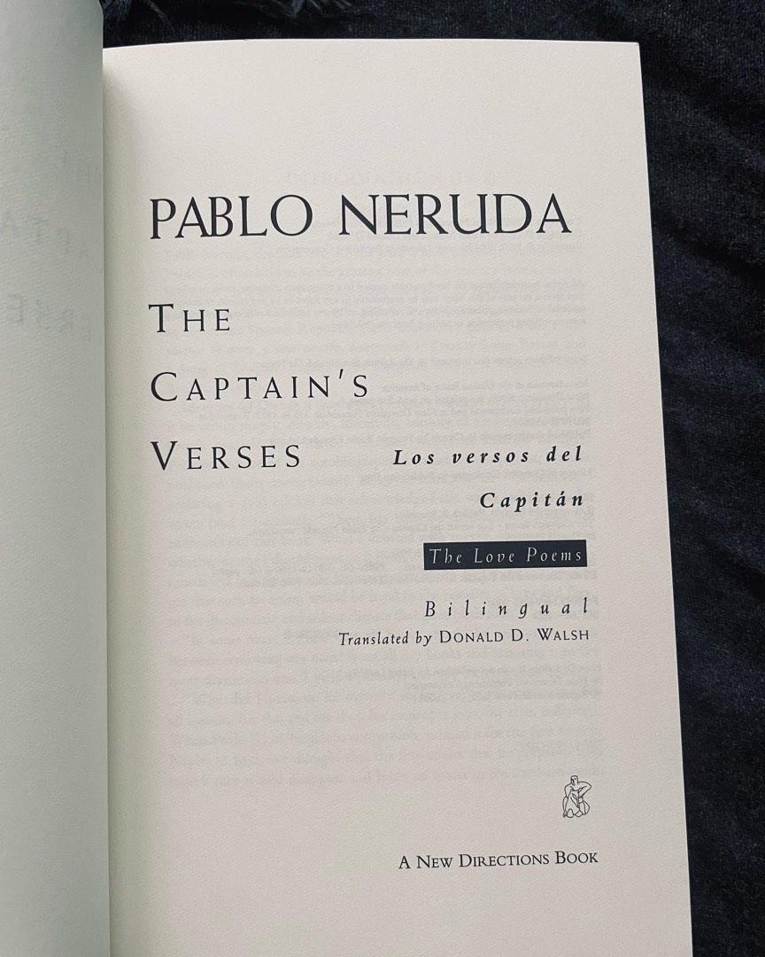 The Captain's Verses By Pablo Neruda, Hobbies & Toys, Books ...