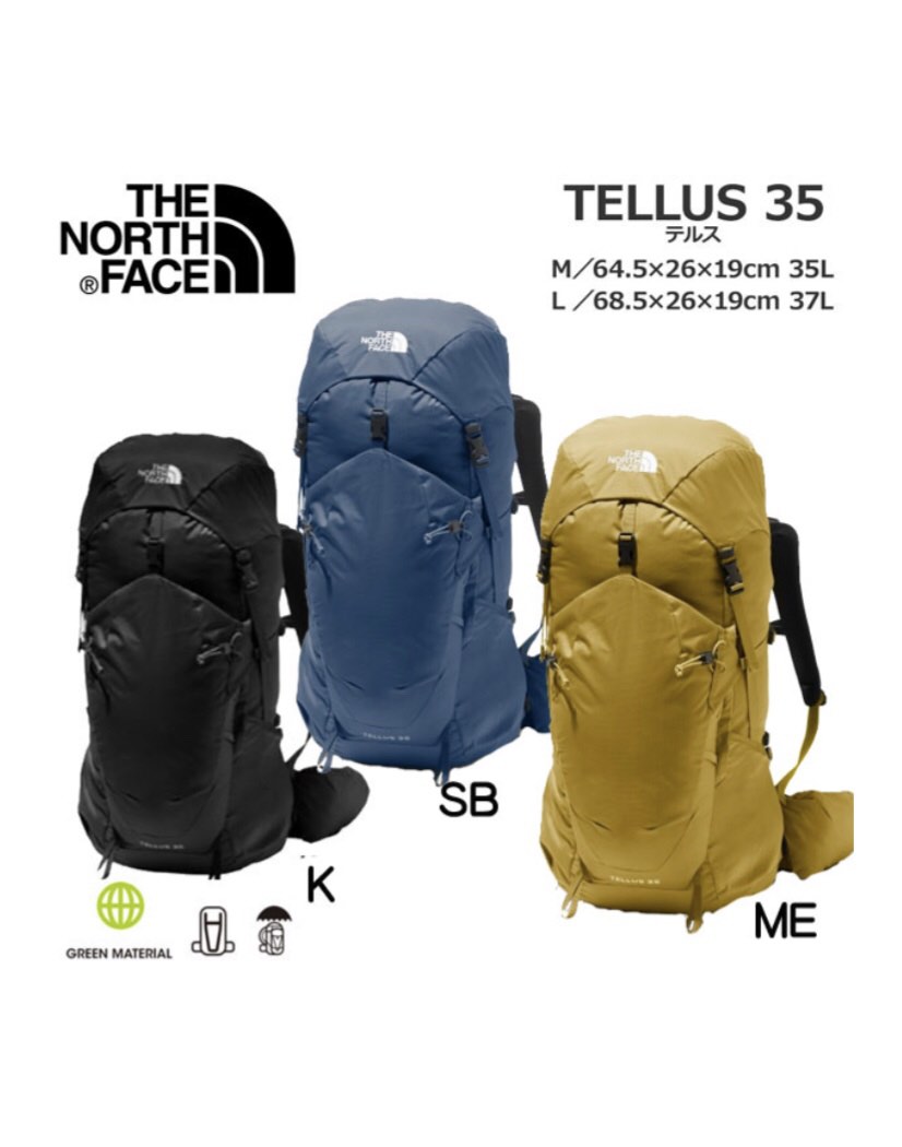 THE NORTH FACE TELLUS 35 Backpack NM62201 日本代購, 運動產品, 行山