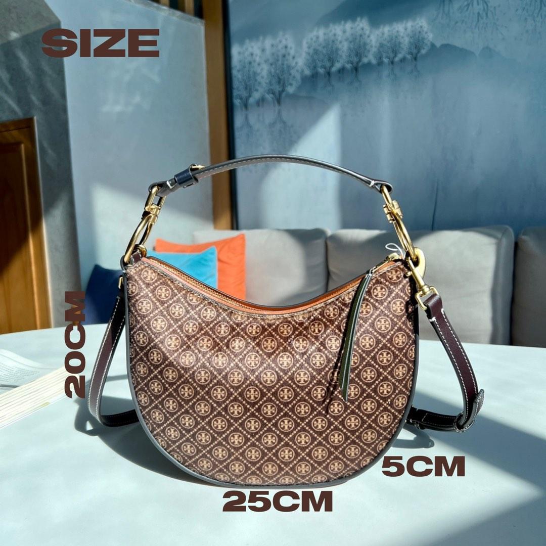 TORY BURCH T Monogram Calf Hair Mini Crescent Bag 138886 Cold Brew, Women's  Fashion, Bags & Wallets, Shoulder Bags on Carousell
