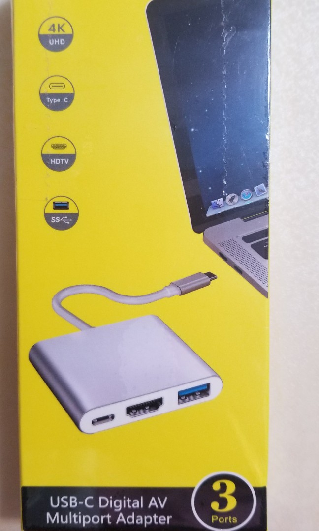USB-C Digital AV Multiport Adapter, 電腦＆科技, 電腦周邊及配件, 電腦線、轉接線及轉換器 - Carousell