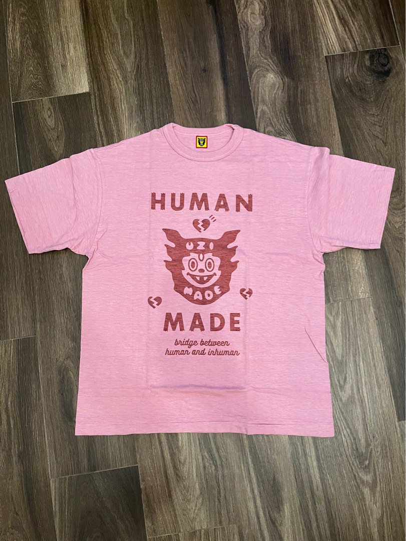 Uzi made pink tee, 男裝, 上身及套裝, T-shirt、恤衫、有領衫- Carousell