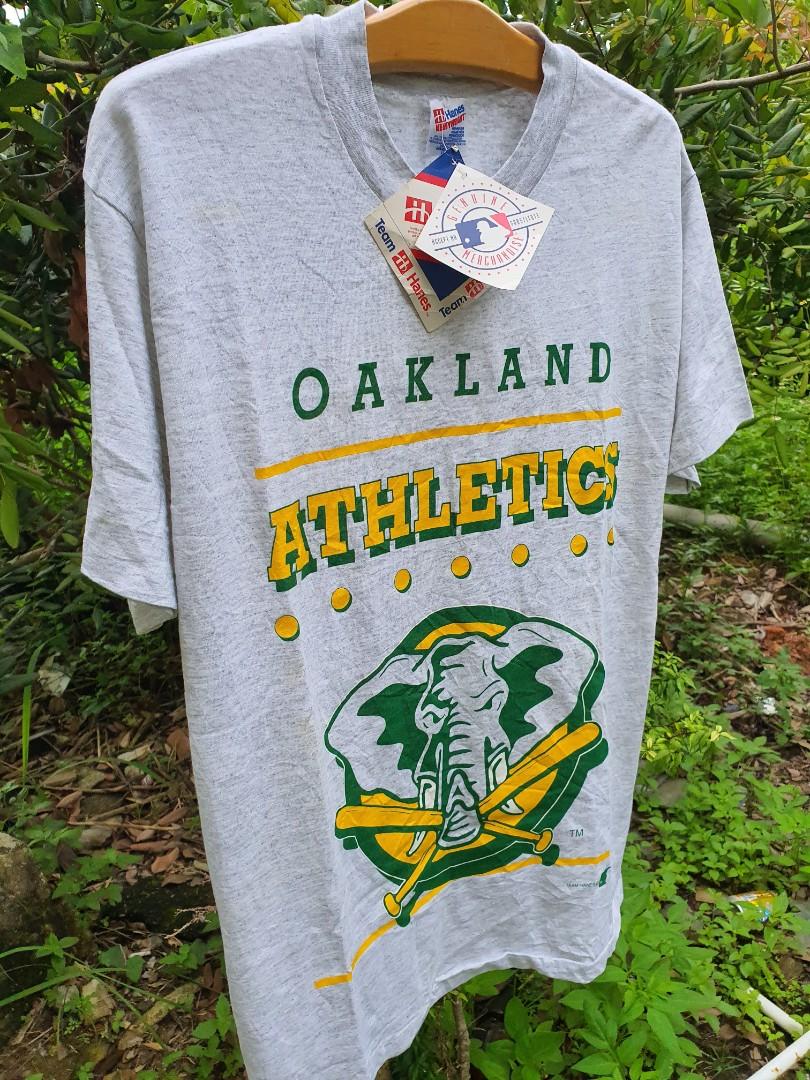 Vintage '90 OAKLAND A's MLB Garan T-Shirt XL (Deadstock)