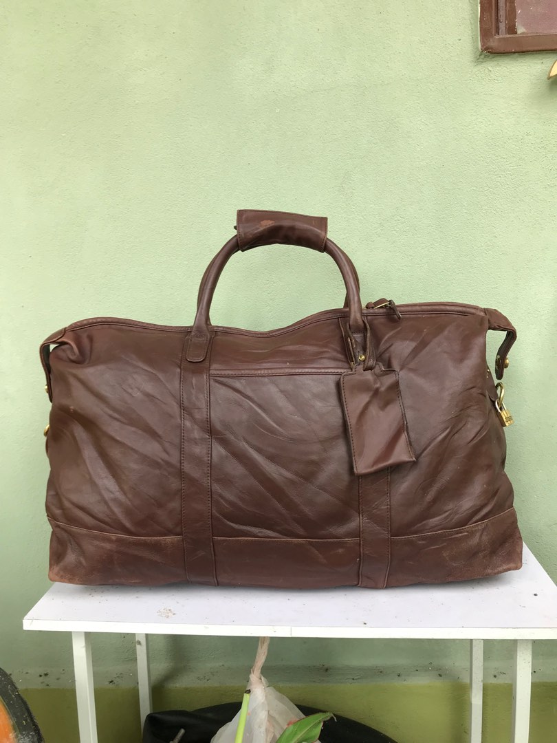 Vintage Coach Duffle Full Leather, Men's Fashion, Bags, Briefcases on