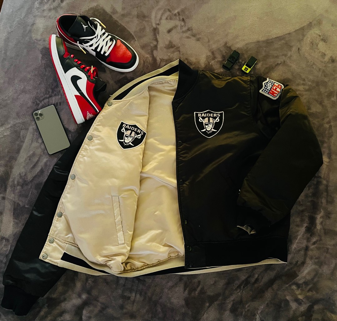 Raiders reversible clearance starter jacket