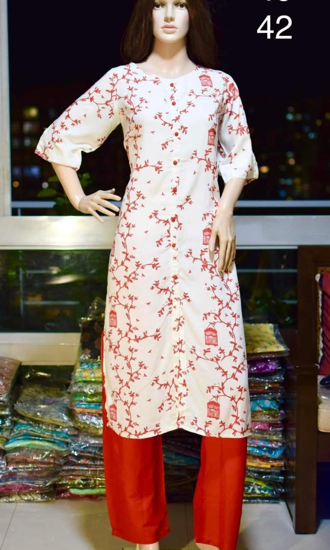 W Brand Kurti Palazzo Set Women s Fashion Dresses Sets