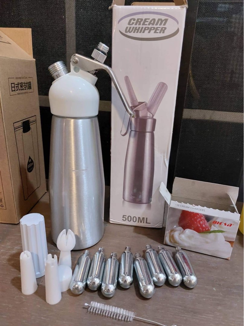 Whip cream dispenser w/FREE Mosa Charger, Furniture & Home Living, Kitchenware & Tableware