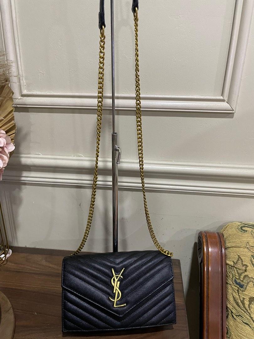 Ysl caviar store leather chain bag