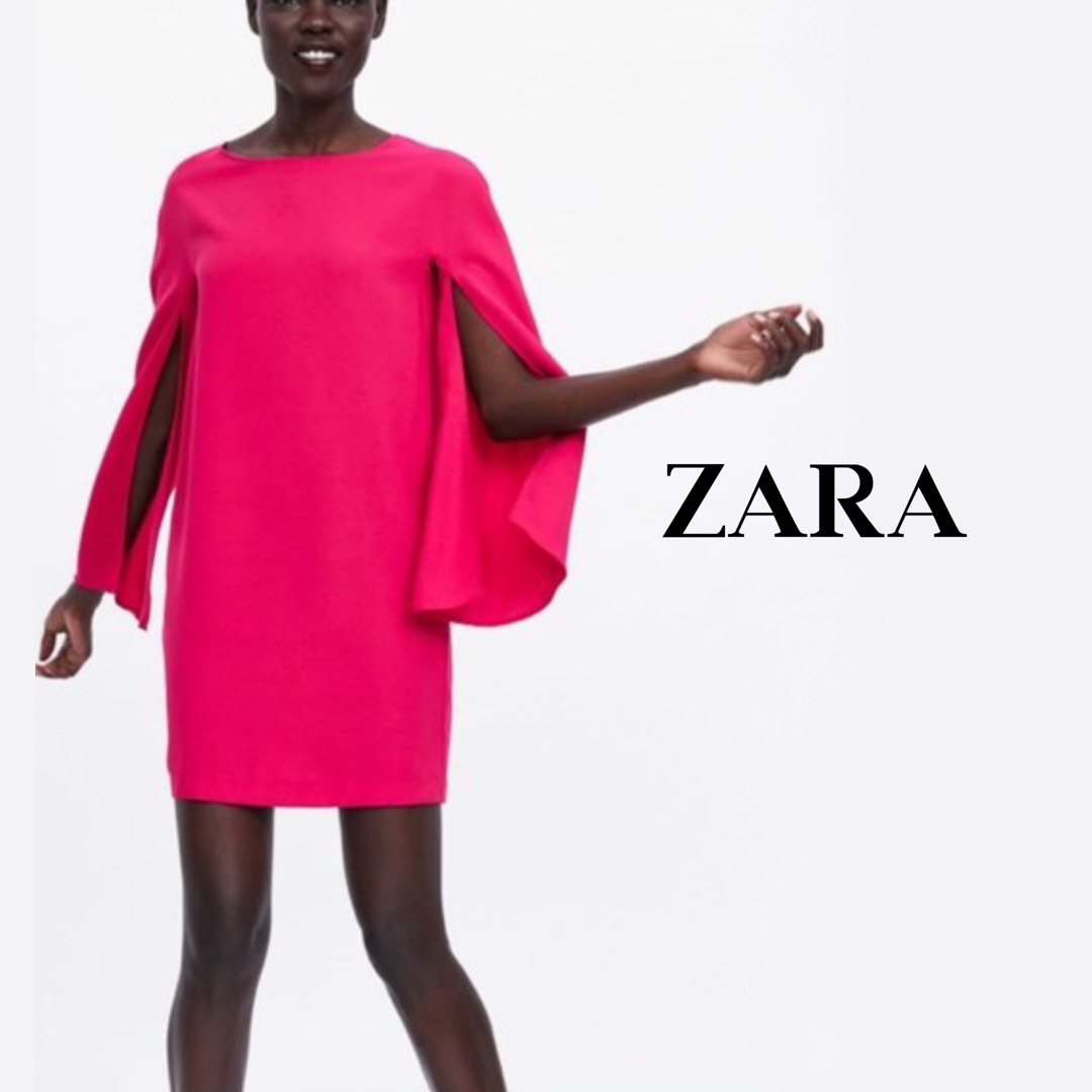 Dress with deals cape sleeves zara