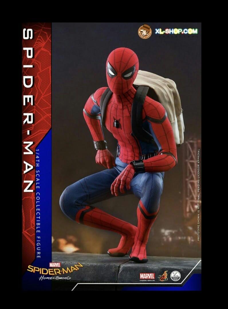 1/4 Hot Toys Normal Ver QS014 Spiderman Homecoming Spider-Man for sale !!,  Hobbies & Toys, Toys & Games on Carousell
