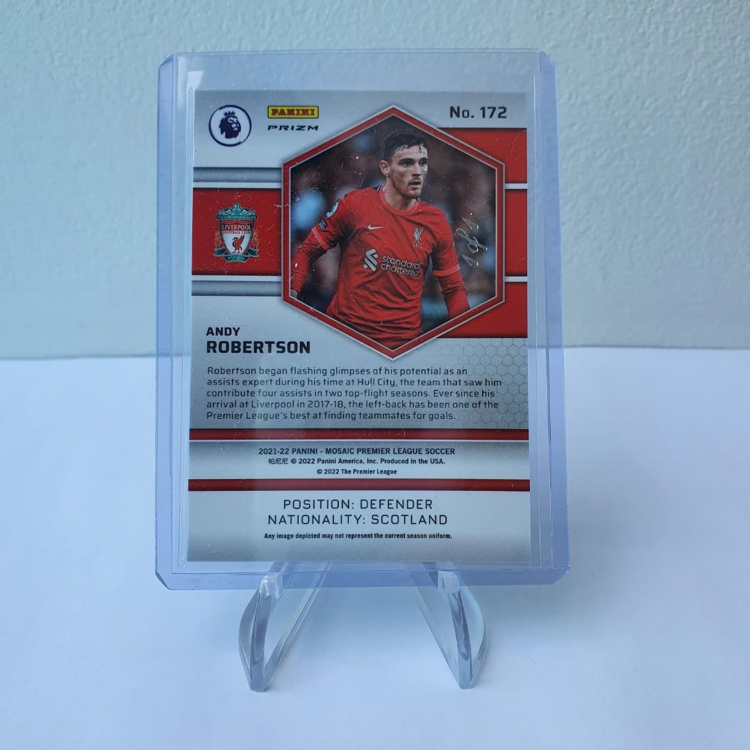 *1 OF 1* Andy Robertson 2021-22 Panini Mosaic EPL Black 1/1 Liverpool Card