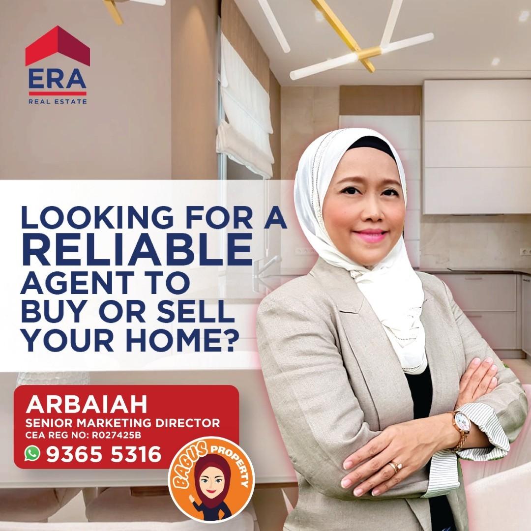 Looking for a reliable property agent? (Category: HDB) located in Singapore. Submitted by arbaiah.property (Listing ID 1191584673, Image 1). Description: 🏠Planning to sell your home? How to get your home sold at a higher price? $ell fast does not mean sell cheap. 😬Stress free: Sell current flat and purchase another flat (fully paid) + cash saving using intensive marketing strategies to get you the highest price! ✅Needs: Right sized to a bigger 