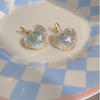 立體愛心泡泡 🫧 藍色款 耳環 耳針 飾品