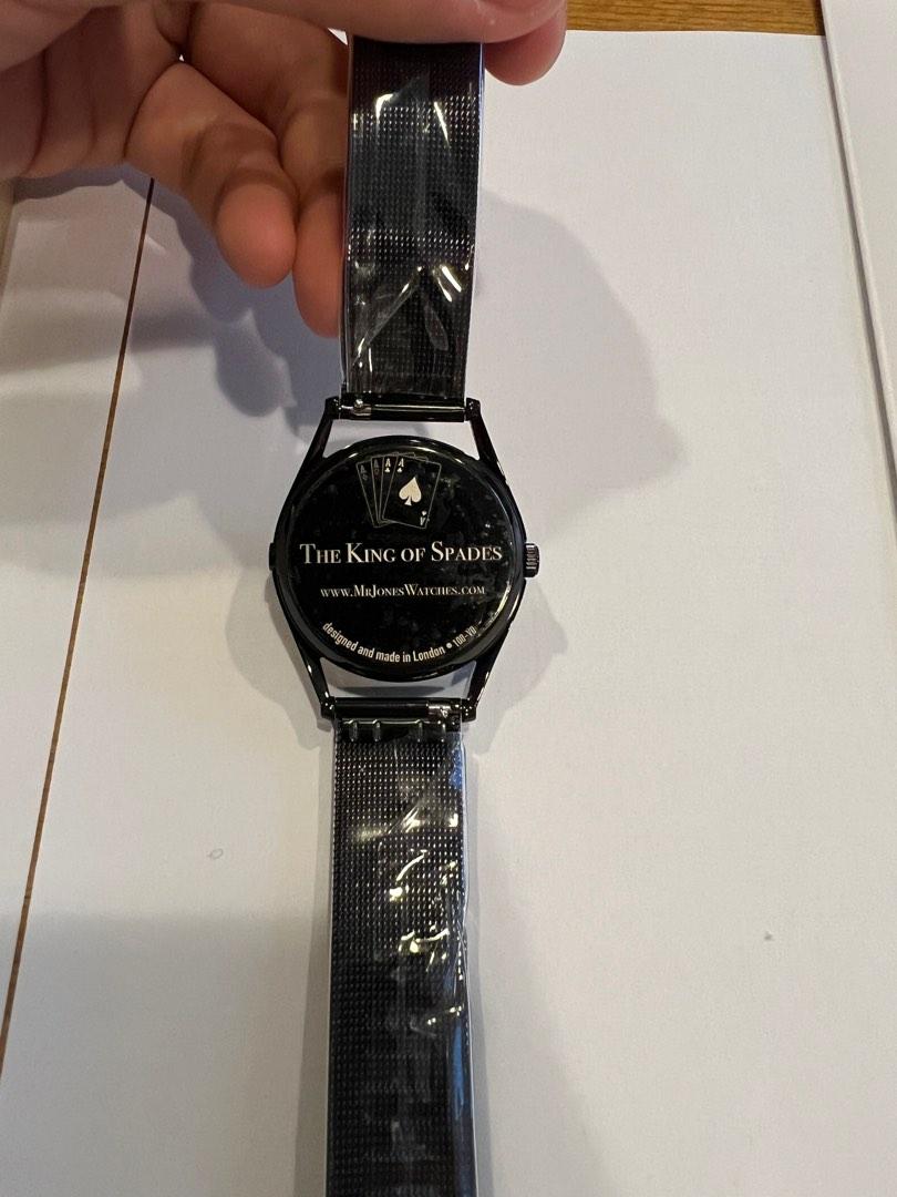 全新絕版 Mr.Jones watch 英國手工機械錶 King of Spade, 手機及配件, 智慧穿戴裝置及智慧手錶在旋轉拍賣