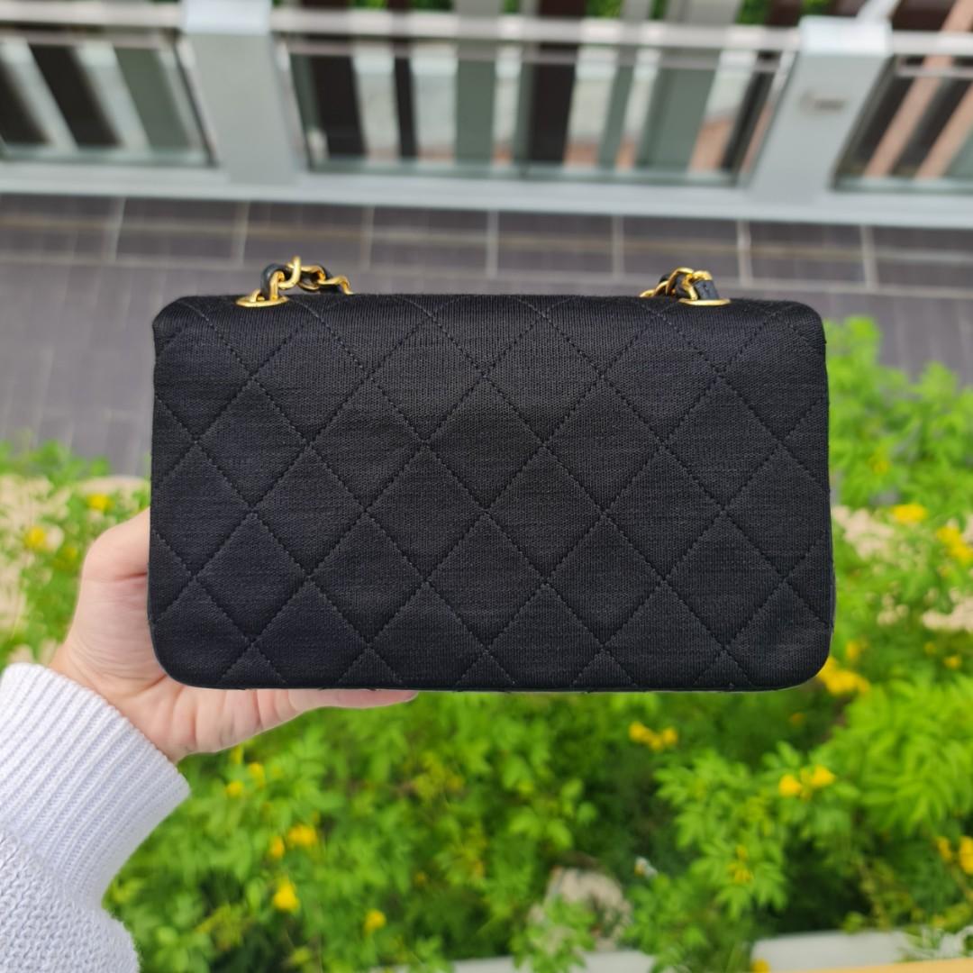 Chanel Classic Mini Square Black Quilted Caviar with 24k gold
