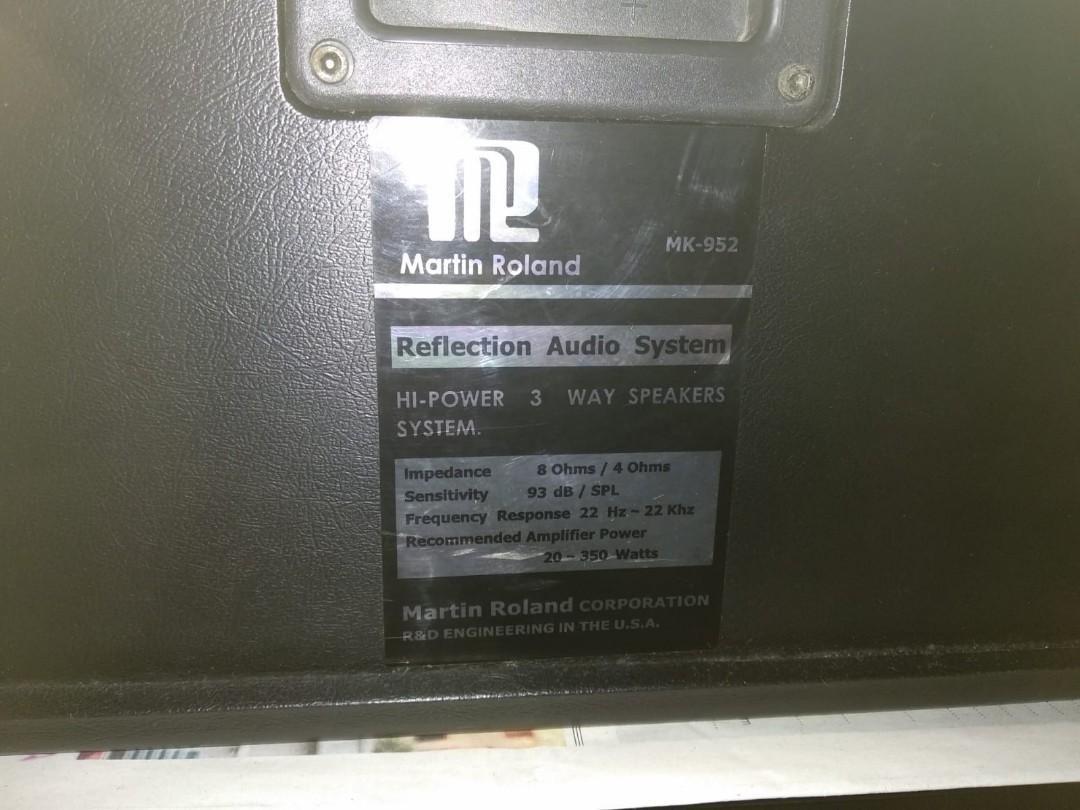 A pair of Martin Roland SRS 80 MK-952 speakers , Audio, Soundbars ...