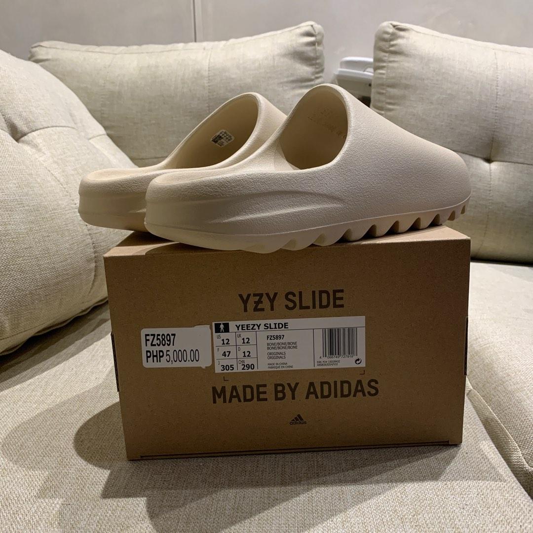 Adidas Yeezy Slide 'BONE' 12US, Men's Fashion, Footwear, Slippers u0026 Slides  on Carousell