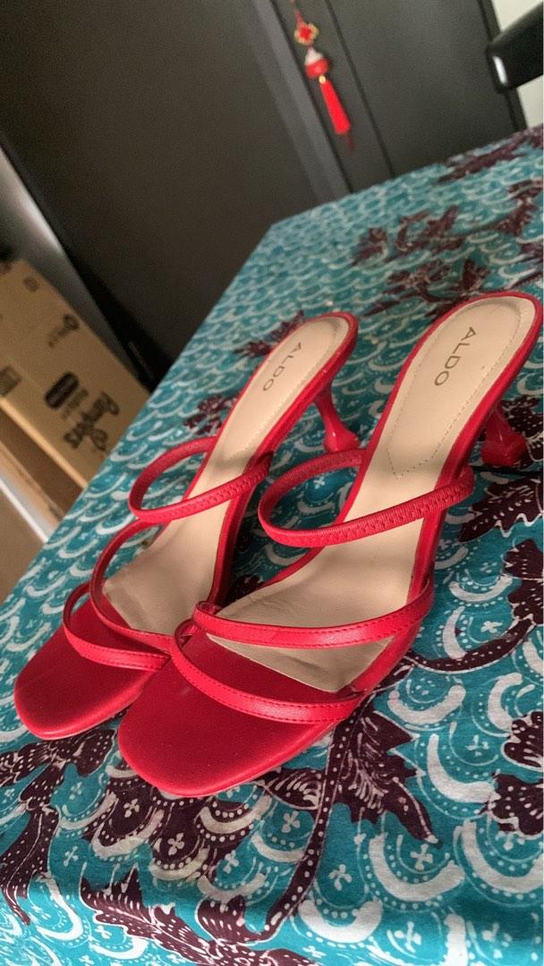 Aldo red top mules