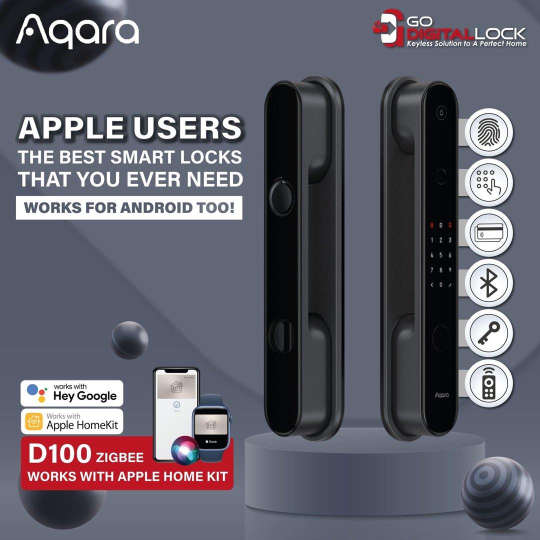 Aqara D100 HomeKit digital lock, Furniture & Home Living, Security