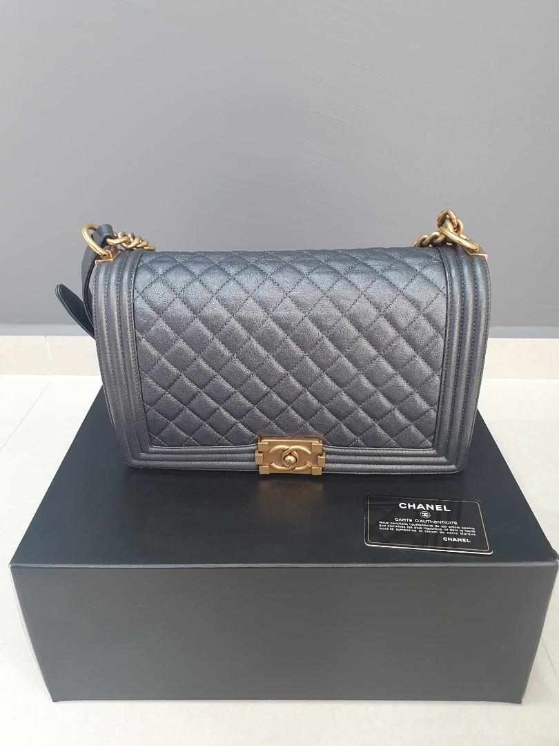AUTHENTIC Chanel Boy Large Charcoal Colour