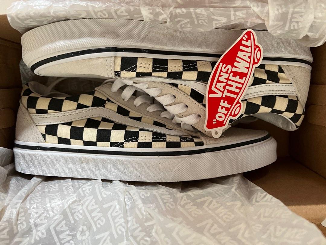 White old skool new arrivals vans checkered