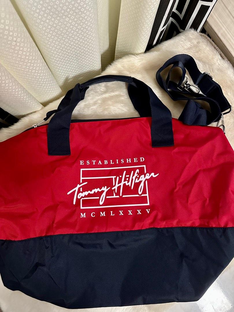 Authentic Tommy Hilfiger Duffle Bag Red/Navy, Men's Fashion, Bags