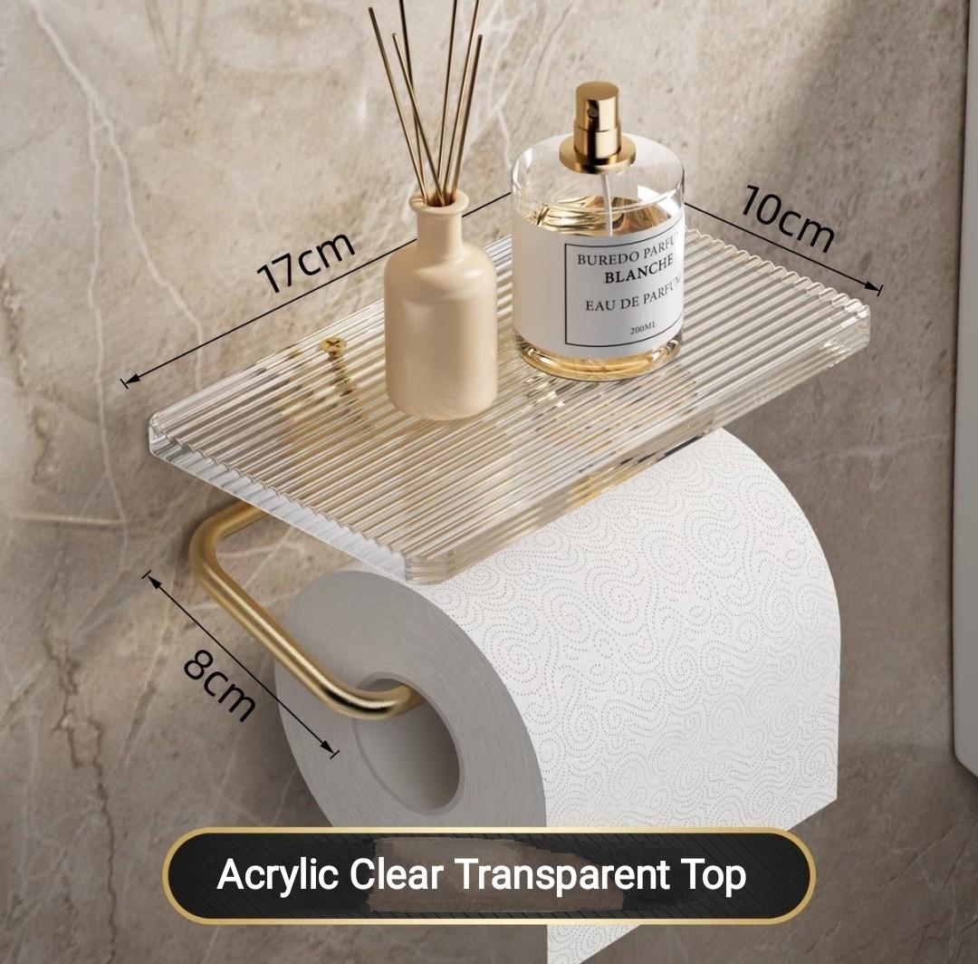 Bathroom Luxury Toilet Roll Holder Storage Rack, Furniture & Home