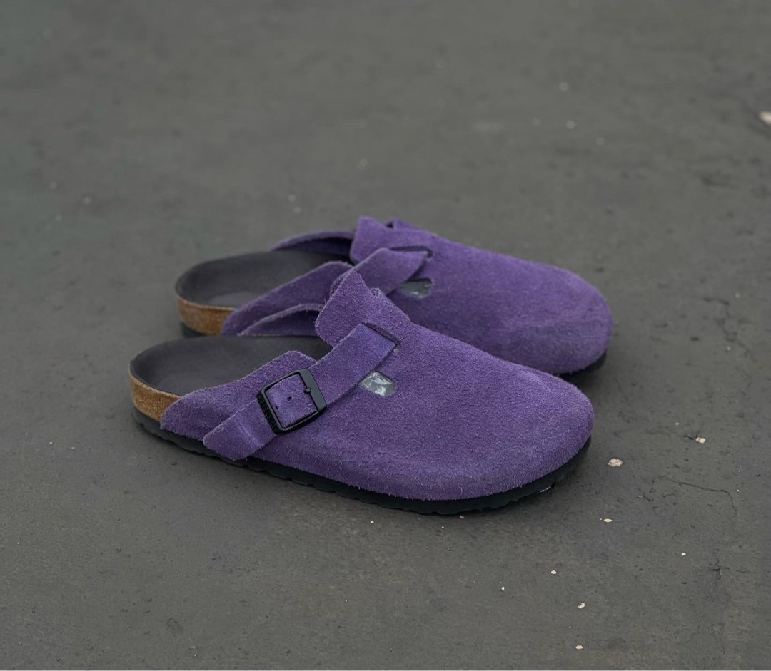 Purple birkenstock clogs discount