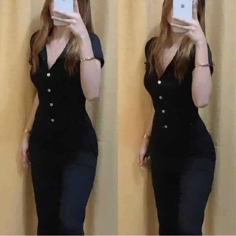 Black Flaresuit Kendall Jenner Inspired, Women's Fashion, Dresses & Sets,  Jumpsuits on Carousell