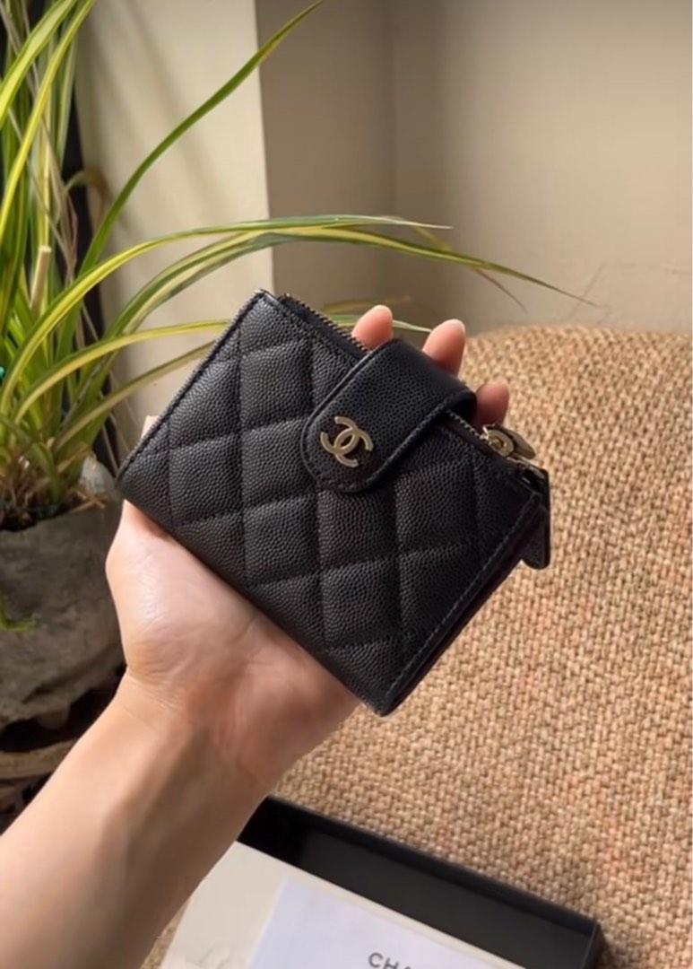 Shop CHANEL Street Style Plain Leather Logo Card Holders (A84431