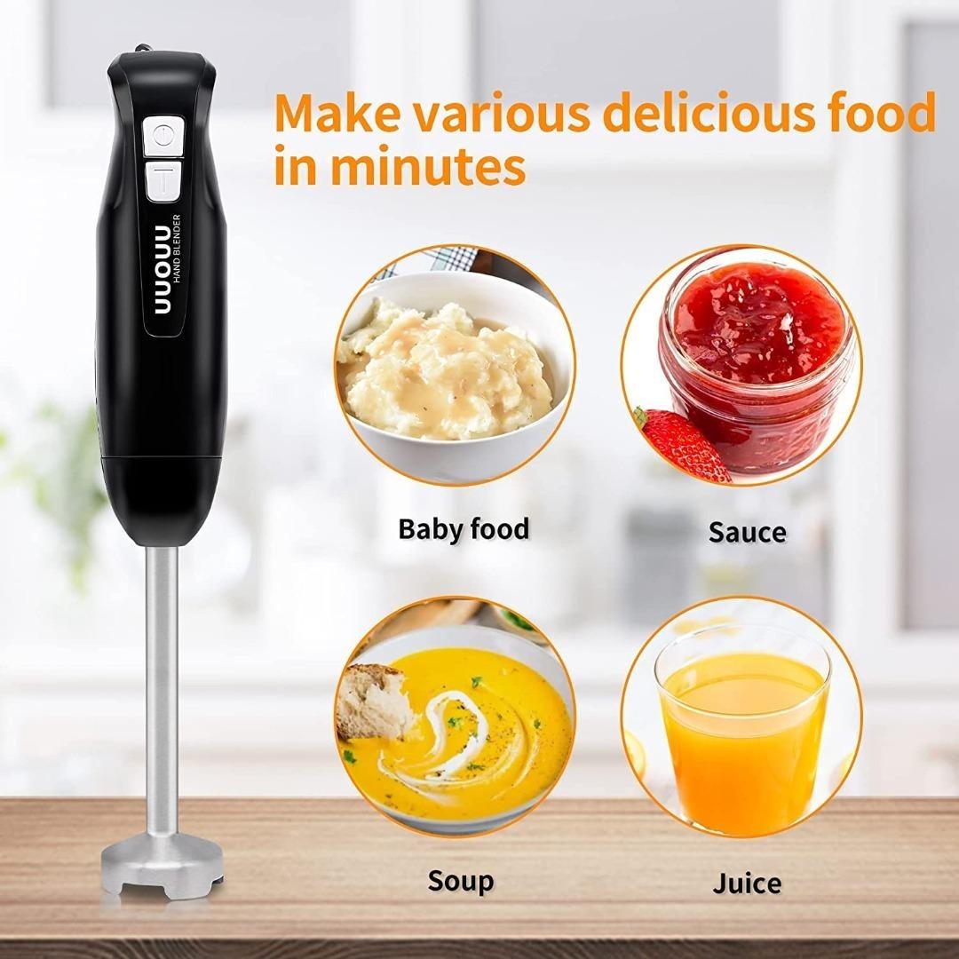 [C6900] Hand Blender with Beaker UUOUU 200W 2 Speed Stick Blender