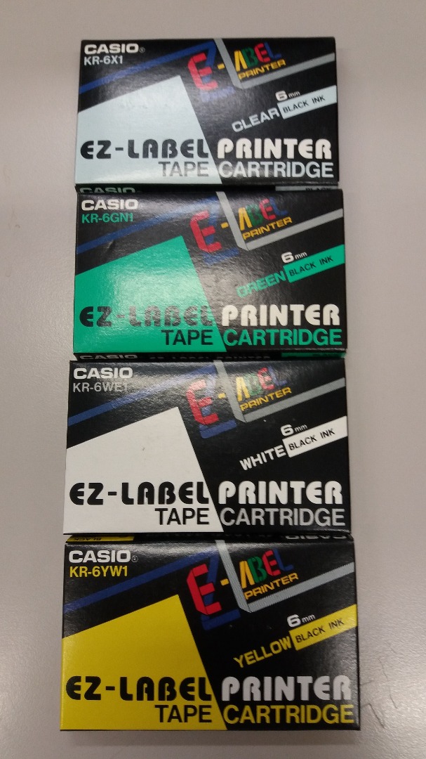 CASIO EZ-LABEL PRINTER TAPE CARTRIDGE - 6mm/9mm, 興趣及遊戲, 書本 & 文具, 雜誌 ...