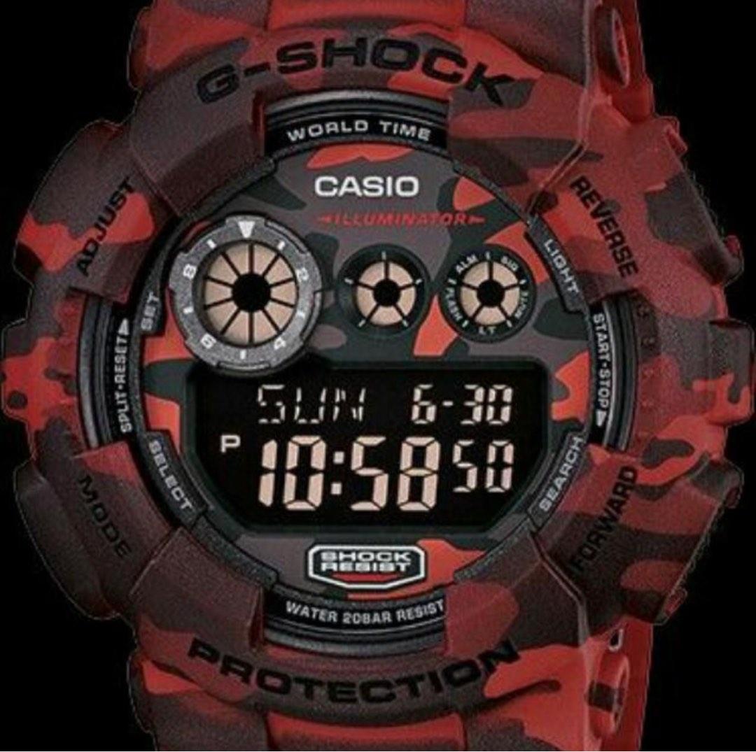 G shock clearance red camouflage watch