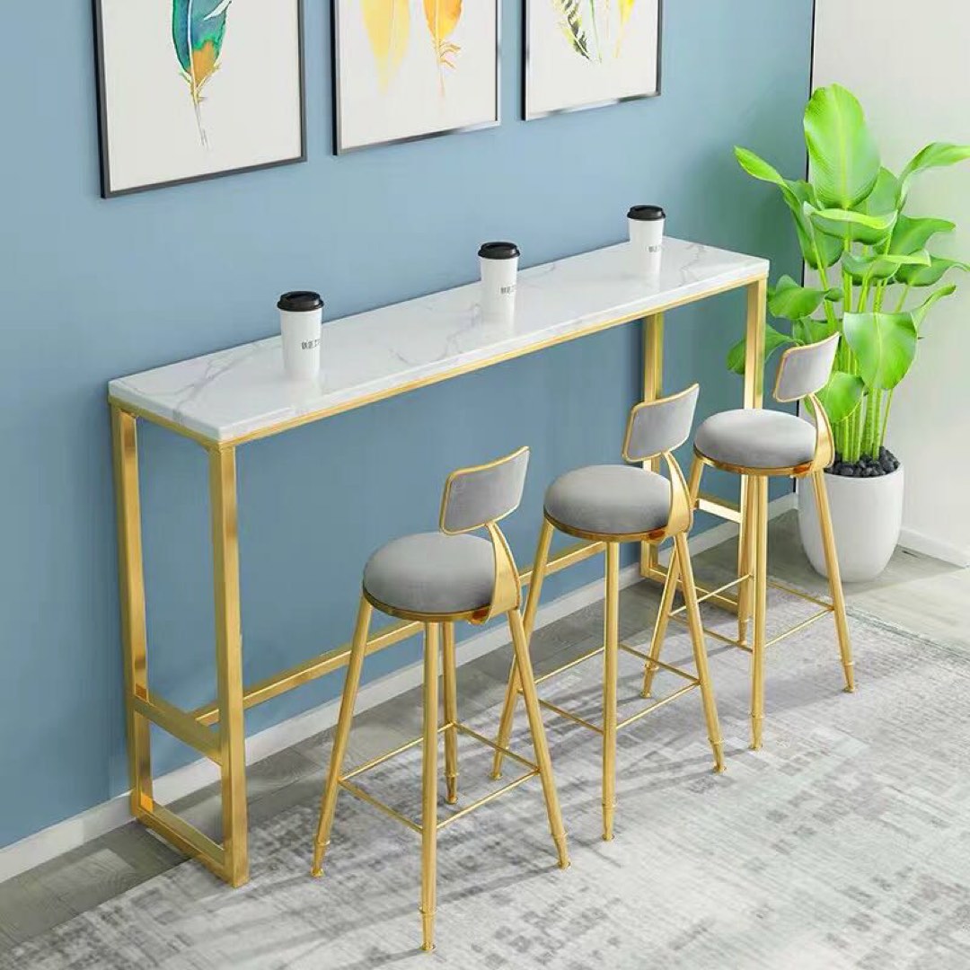 Chair Bar Dining Table Counter option Marble High Bistro Cafe