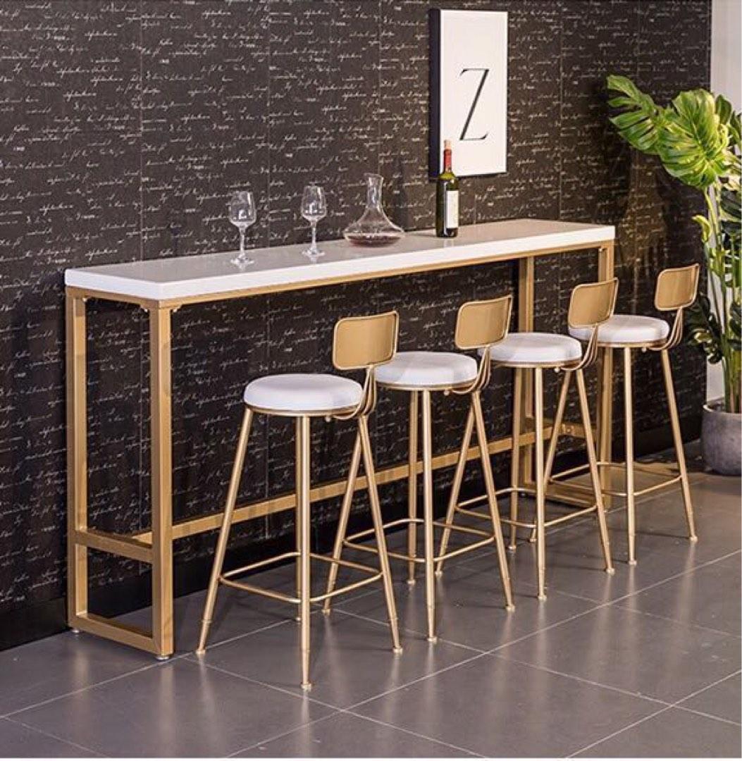 Chair Bar Dining Table Counter option Marble High Bistro Cafe