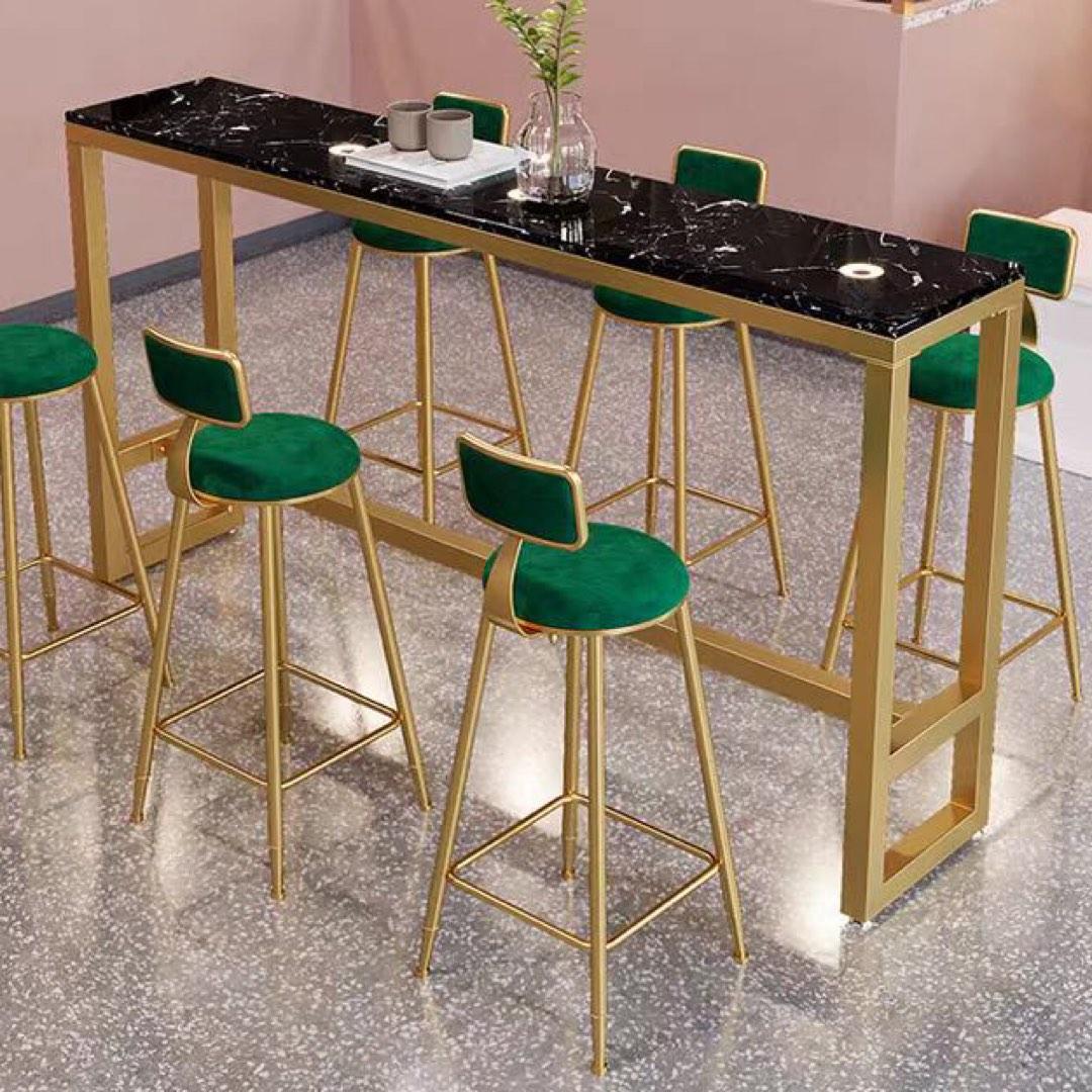 Chair Bar Dining Table Counter option Marble High Bistro Cafe