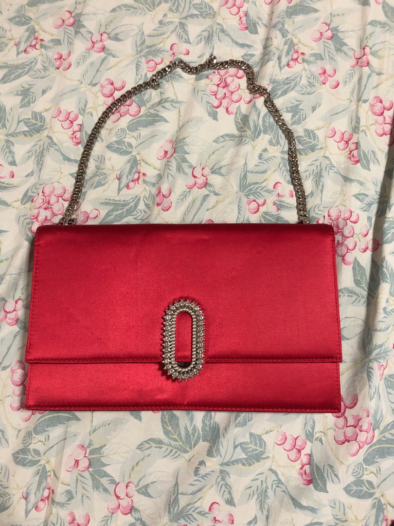 Charles and Keith Clutch Sling Bag Red, Women's Fashion, Bags & Wallets