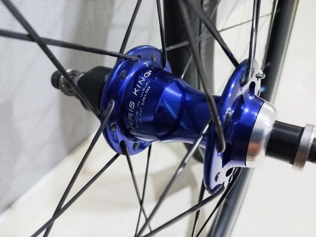 Road bike carbon wheelset Chris King hubs rim brakes XDR, Sports