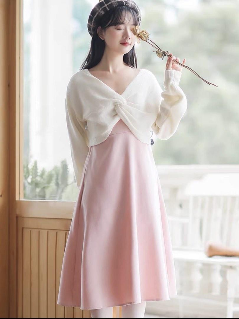 cute pastel pink dress