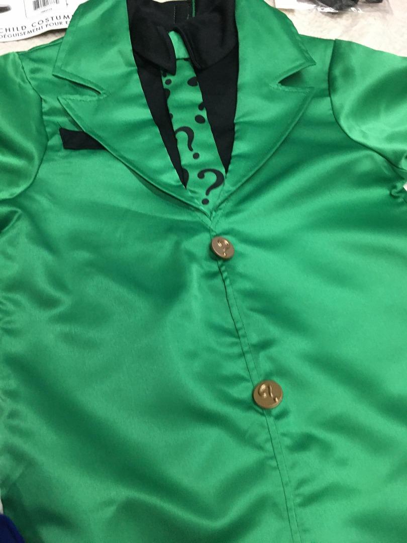 DC Super Villain Child Riddler Costume Set, Babies & Kids, Babies ...