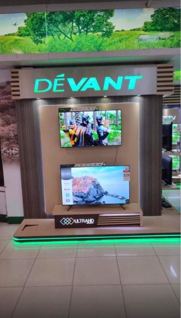 DEVANT LED SMART TV (Category: TV) located in Quezon City. Submitted by annys.online (Listing ID 1191594362, Image 2). Description: DEVANT LED TV SMART LED TV 32STV103-10,550 43STV103-15,600 UHD TV 43UHD204- 17,400 50UHD204- 20,900 55UHD204-23,000 65UHD204-34,800 free soundbar QUANTUM TV 50QUHV04- 26,500 free soundbar 55QUHV04-29,800 free soundbar 65QUHV04-43,000 free soundbar Brand new and sealed with warranty and receipt 7 days replacement Deva