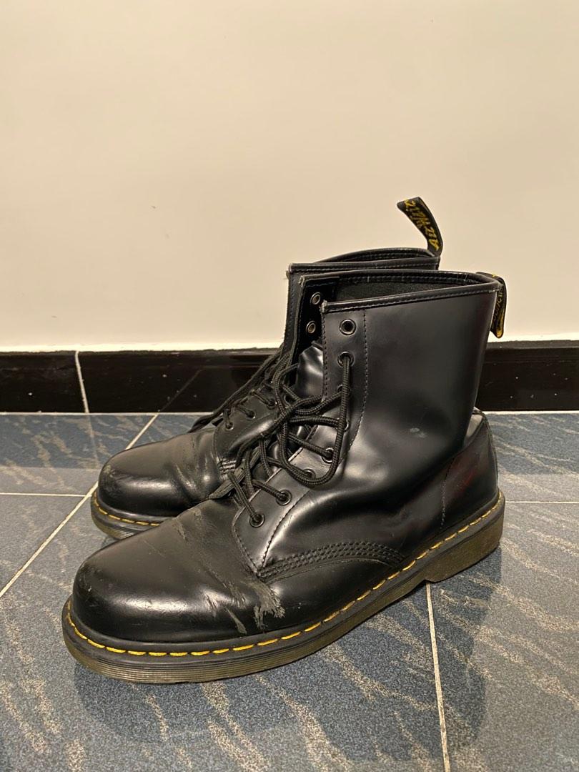 Dr Martens black Boots 1460 UK11 US12, 男裝, 鞋, 靴- Carousell