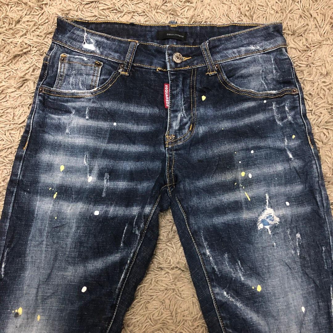 Dsquared2 Paint Splatter Denim Men s Fashion Bottoms Jeans on
