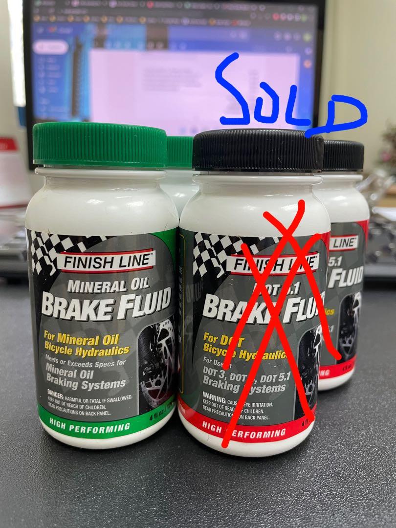 CLEARANCE Finish Line hydraulic brake fluid Mineral oil 120ml Sports Equipment Bicycles Parts Parts Accessories on Carousell