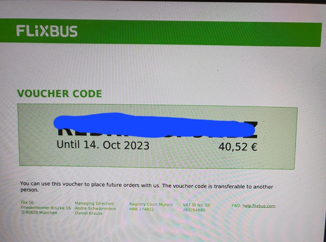 Flixbus voucher, Tickets & Vouchers, Vouchers on Carousell