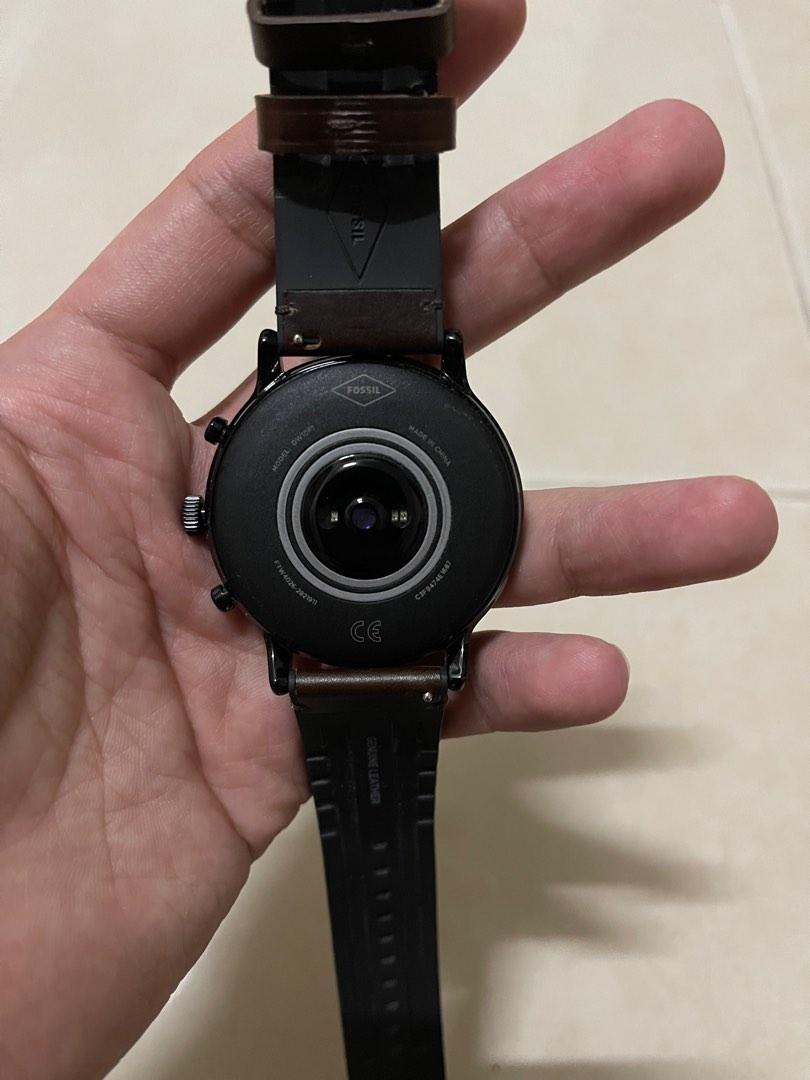 Fossil Gen 5 Smartwatch Men Dark Brown Leather Mobile Phones