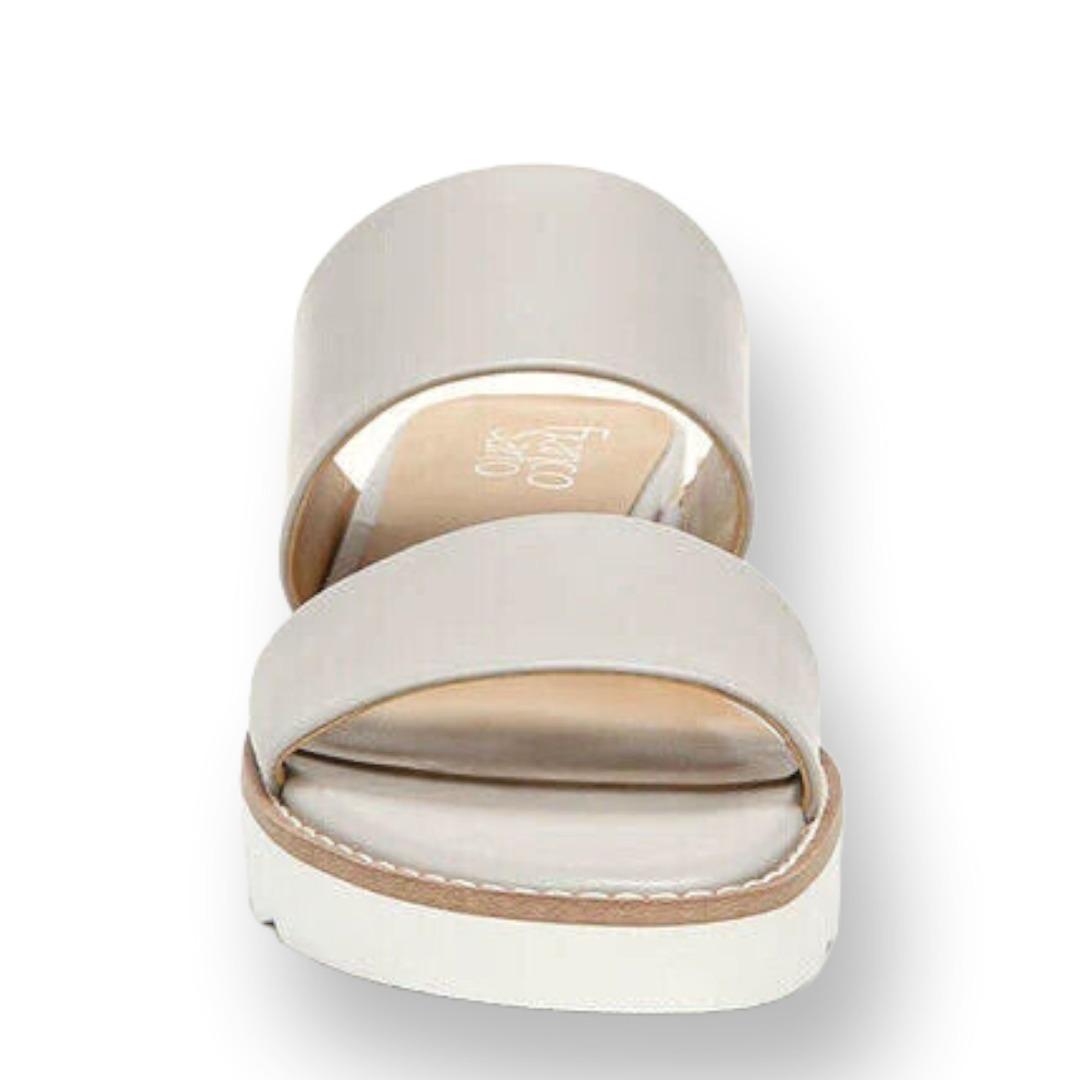 FRANCO SARTO Conan Slide Sandals (Light Grey), Women's Fashion ...