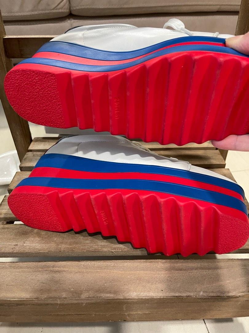 Red white and blue platform sneakers outlet